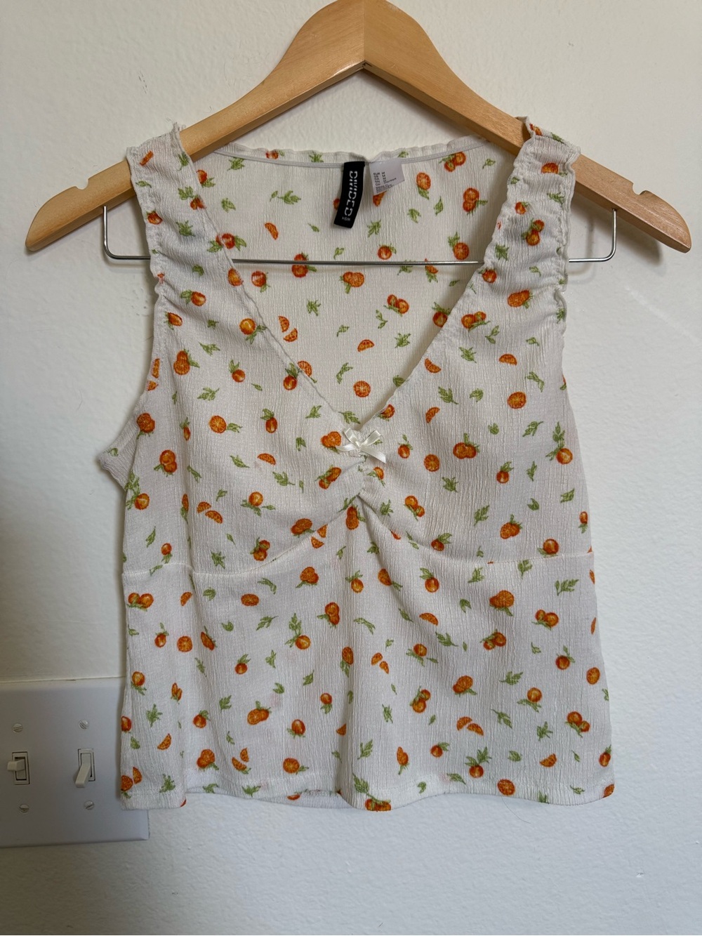 Divided Orange Patterned Blouse